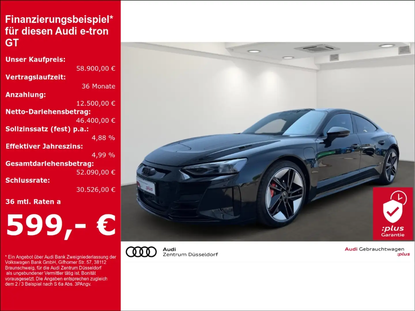 Audi e-tron GT quattro PANO B&O LEDER 360 ACC Fekete - 1