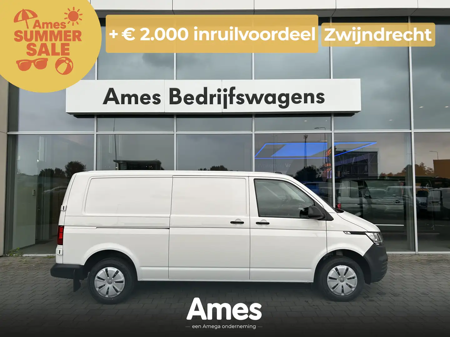 Volkswagen Transporter 2.0 TDI L2H1 28 bestelwagen 110 pk | Airco |  Bank Bianco - 1