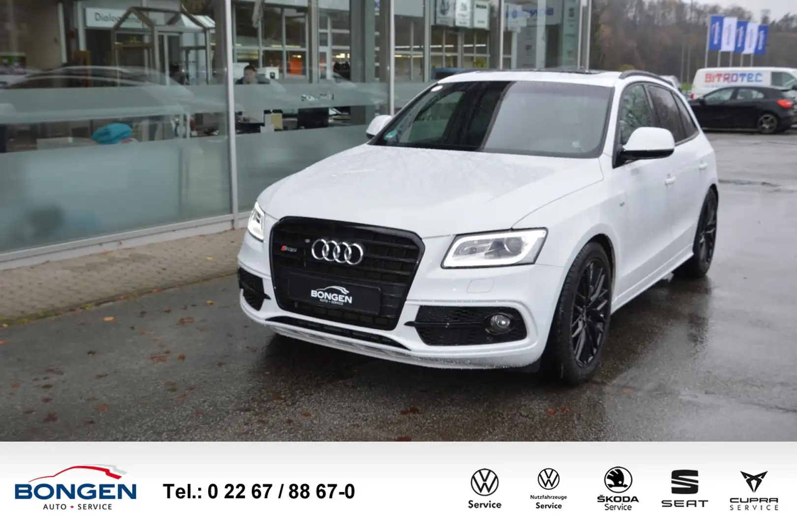 Audi SQ5 3.0 Quattro Black Edition Pano AHK Leder Klima Blanc - 1