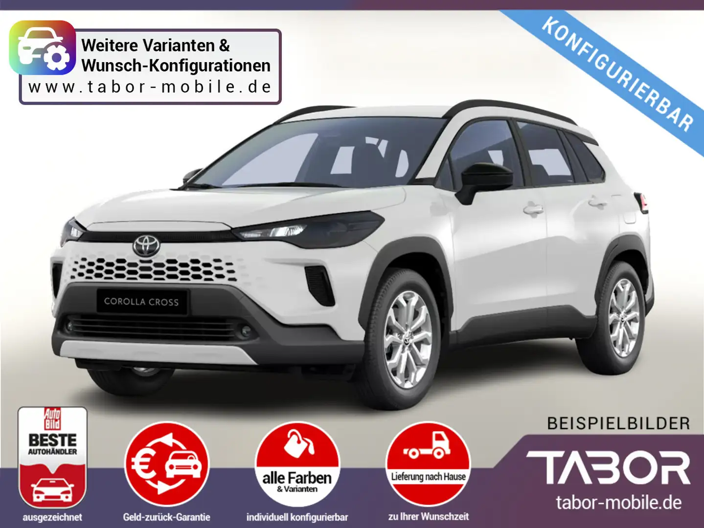 Toyota Corolla Cross 1.8 Hybrid 140 CVT Comfort SHZ Kam Белый - 1