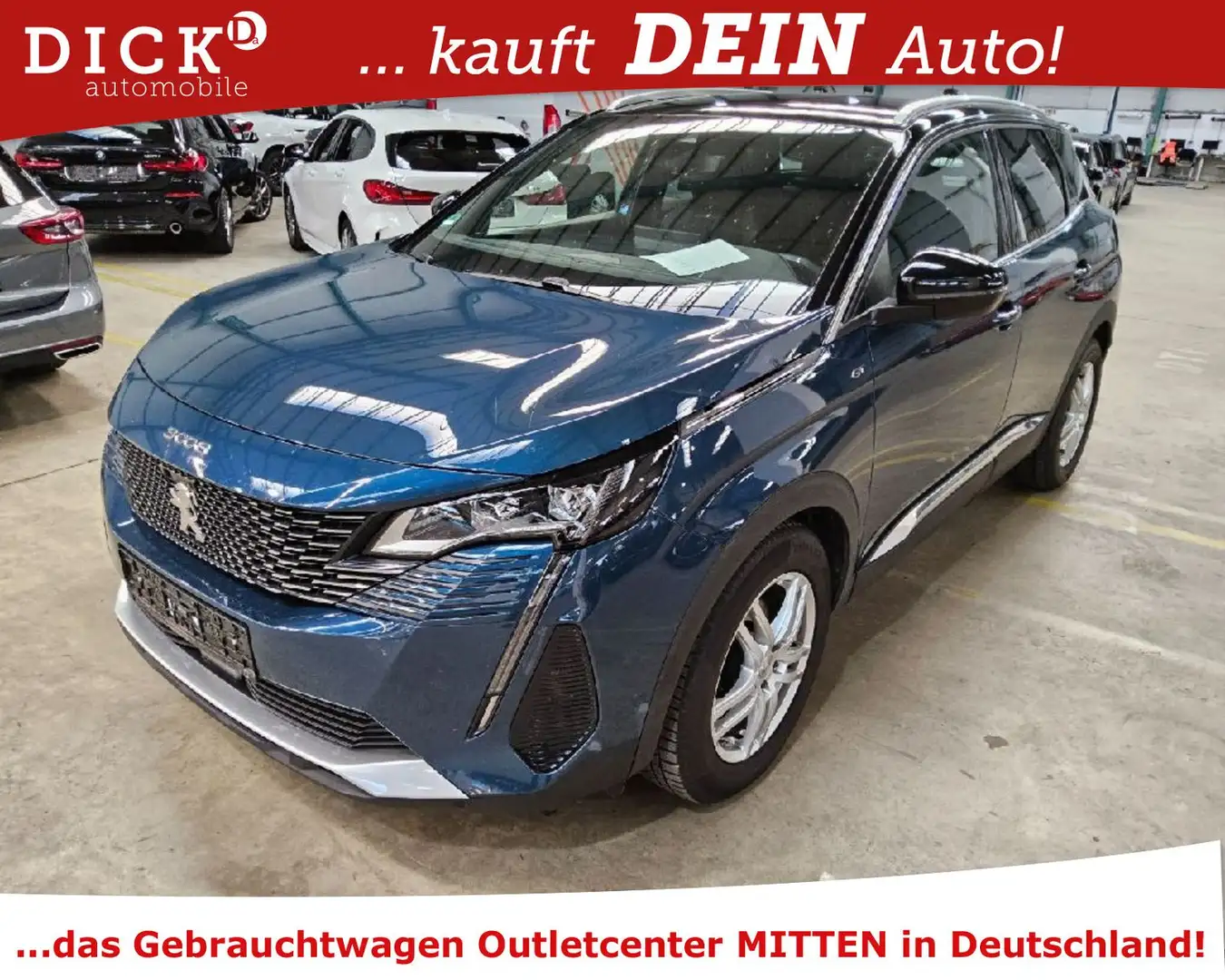 Peugeot 3008 1.5d Aut. GT LED/NAVI/HIFI/ACC/SHZ/AHK/8Fa Blau - 1