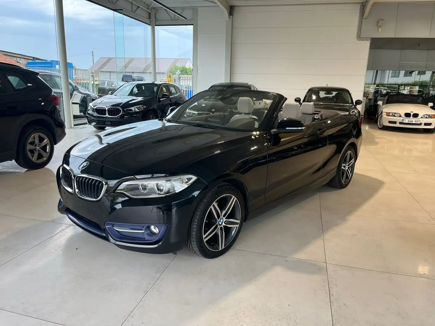 BMW 218 218d Cabrio Sport Line Zwart - 2