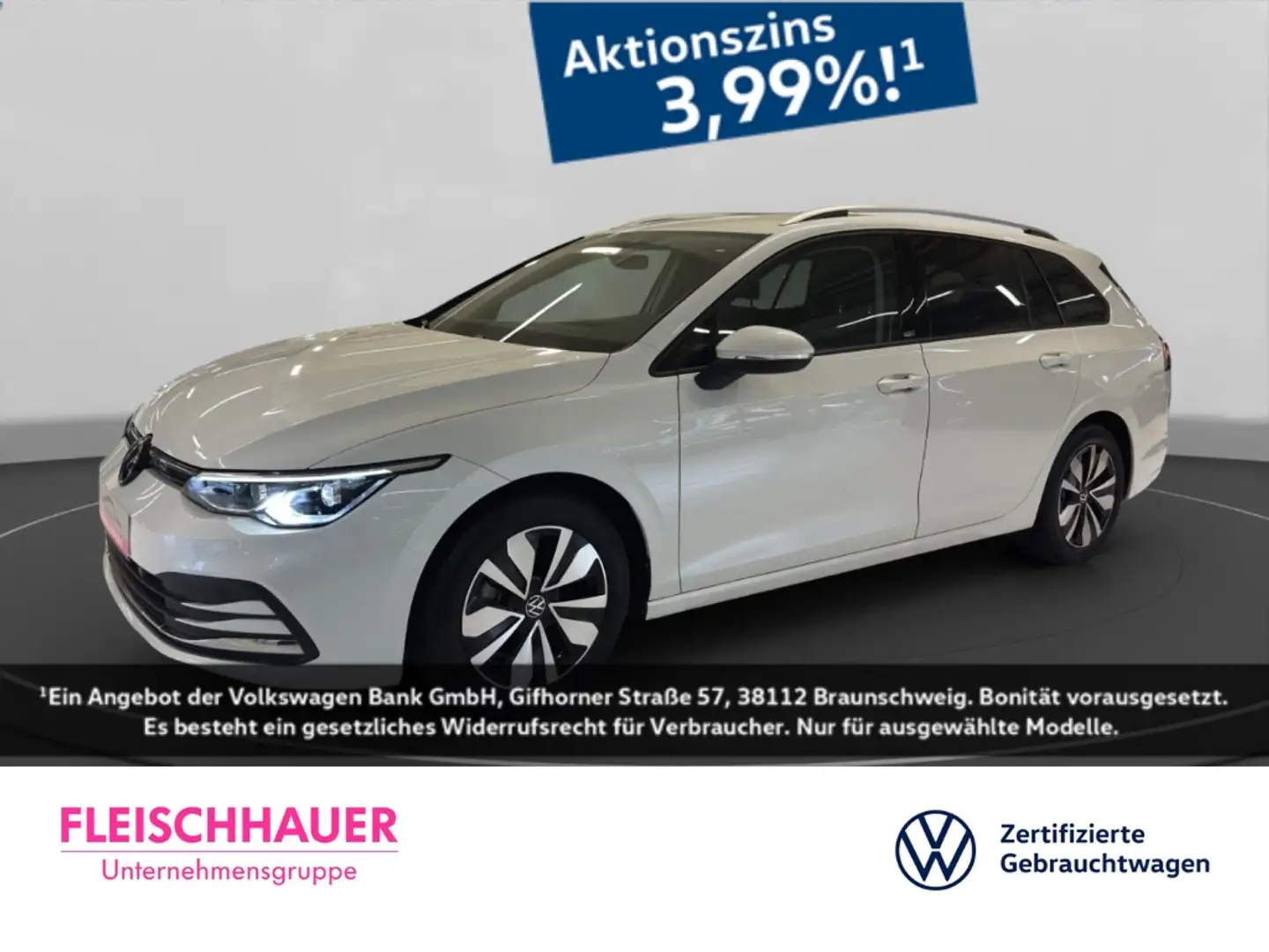 Volkswagen Golf Variant VIII Move 1.5 TSI Navi+LED+Stdhzg+HUD+Kamera+ACC Weiß - 1