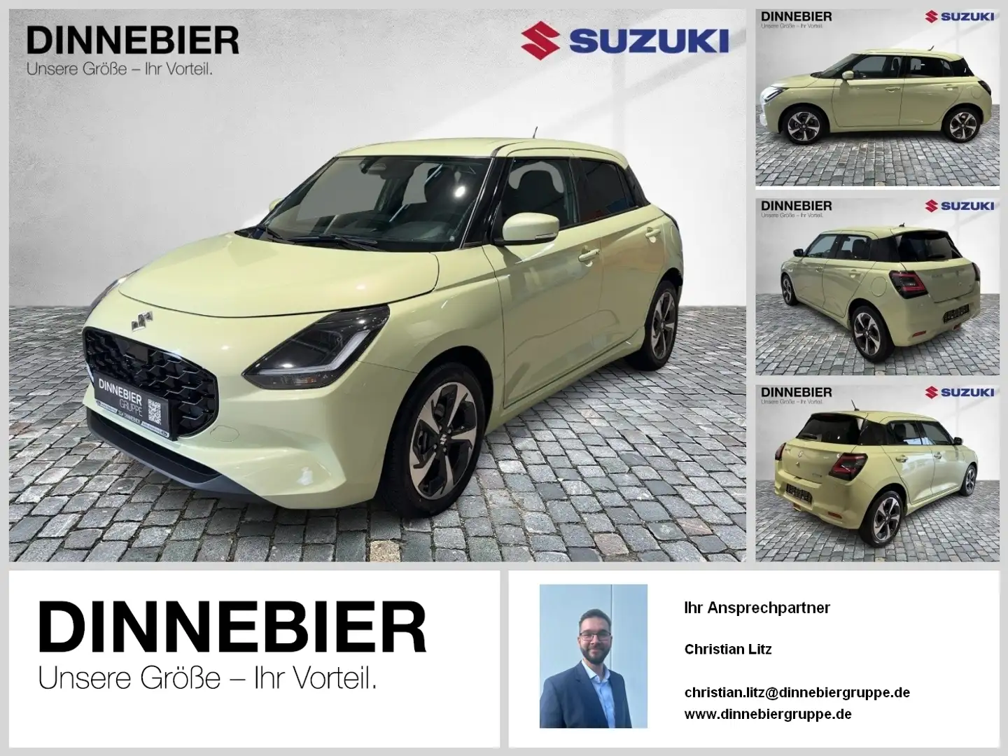 Suzuki Swift COMFORT+ CVT HYBRID ACC CAM DynLicht LED Giallo - 1
