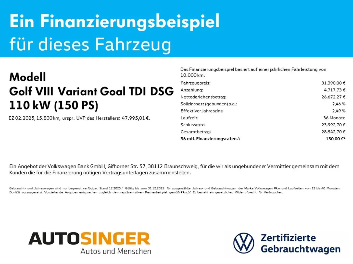 Volkswagen Golf VIII Variant Goal TDI DSG *NAV*AHK*ACC*AREA Blau - 2
