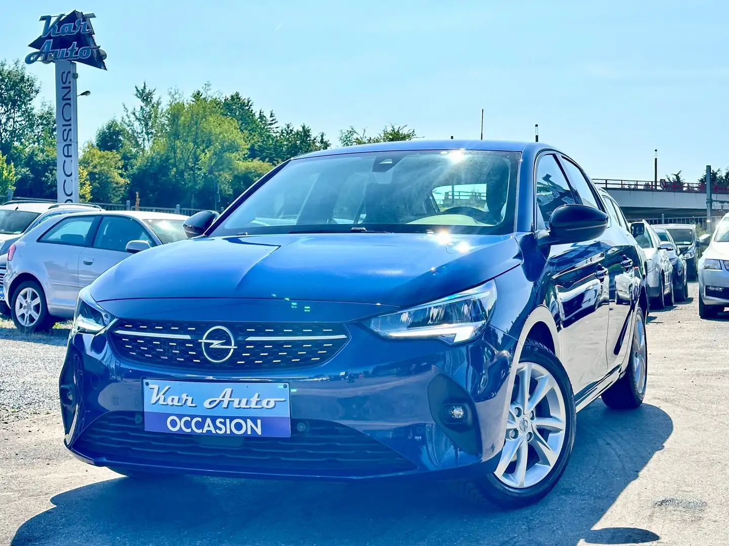 Opel Corsa 1.2 Turbo*GPS*CLIM*JANTES* Bleu - 1