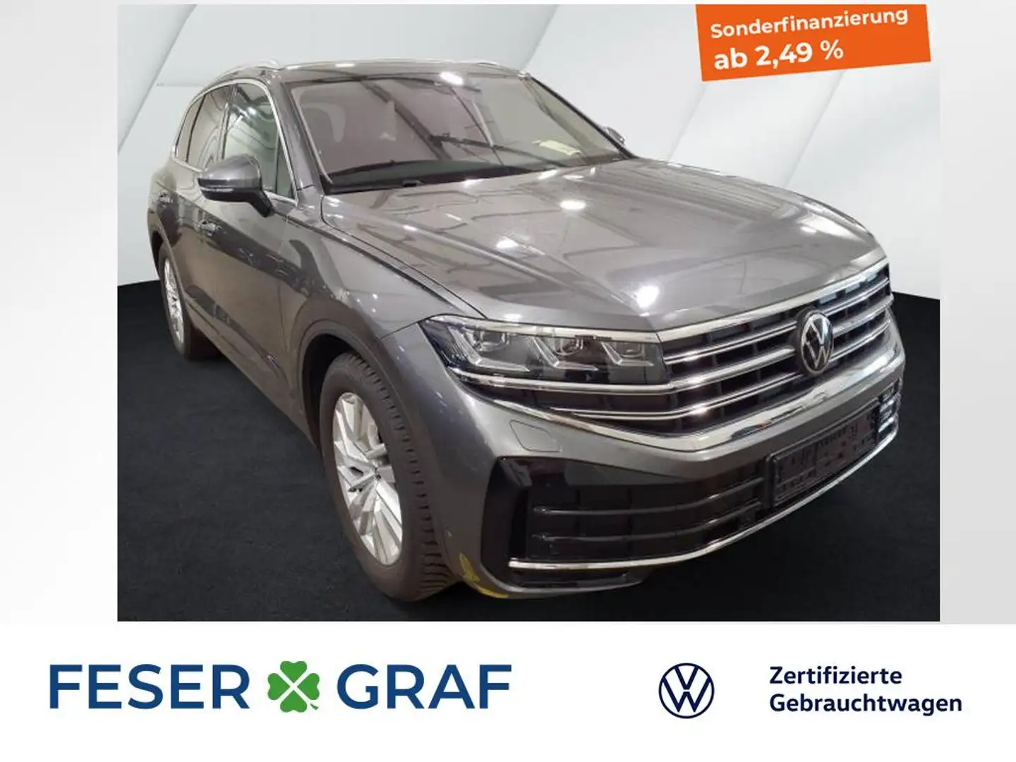 Volkswagen Touareg Elegance 3.0 TDI Navi AHK Kamera Leder SiHz Grau - 1
