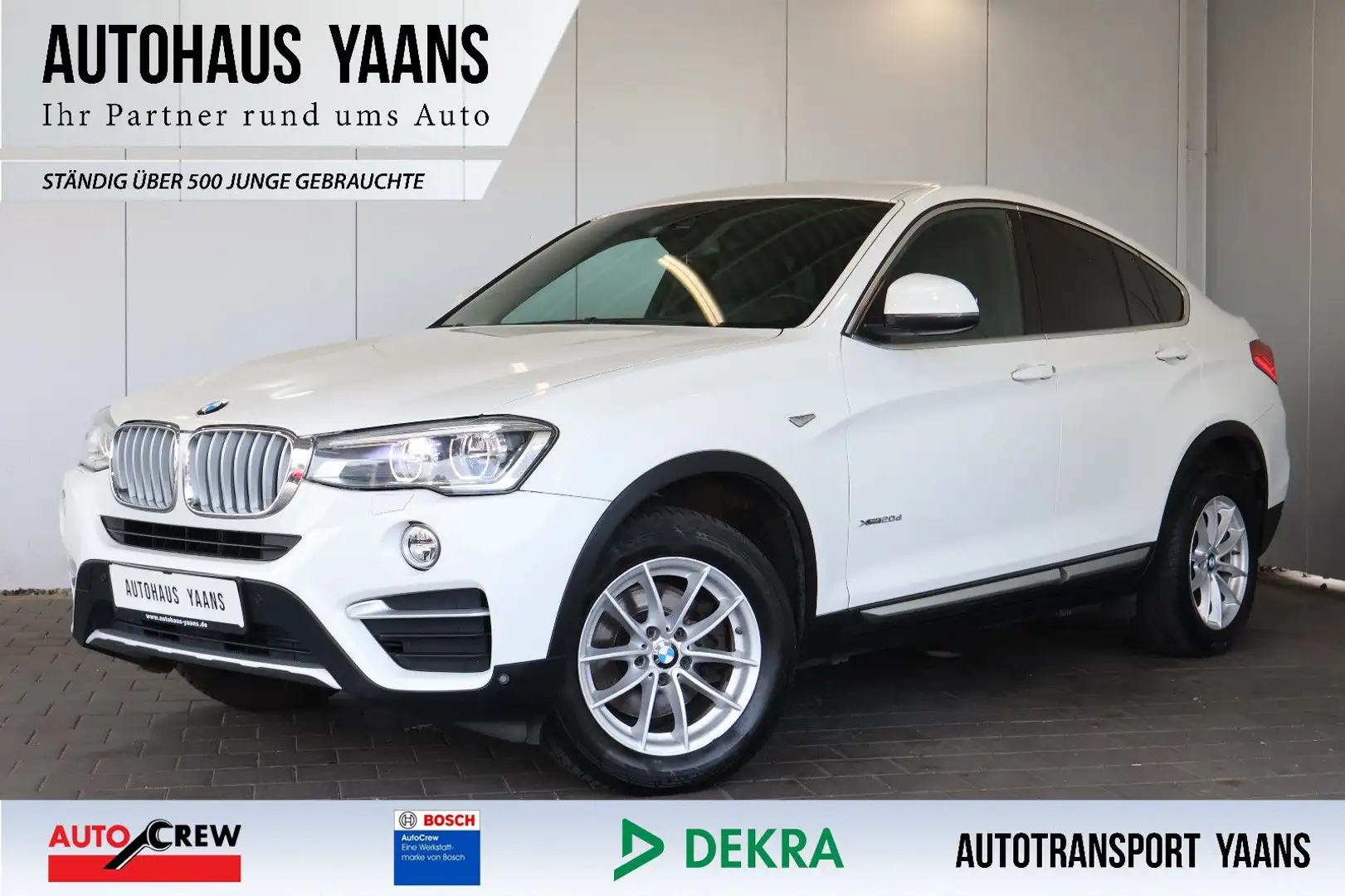 BMW X4 xDrive 20 d xLine HUD+KEY+KAM+XEN+LEDER+AHK Blanc - 1