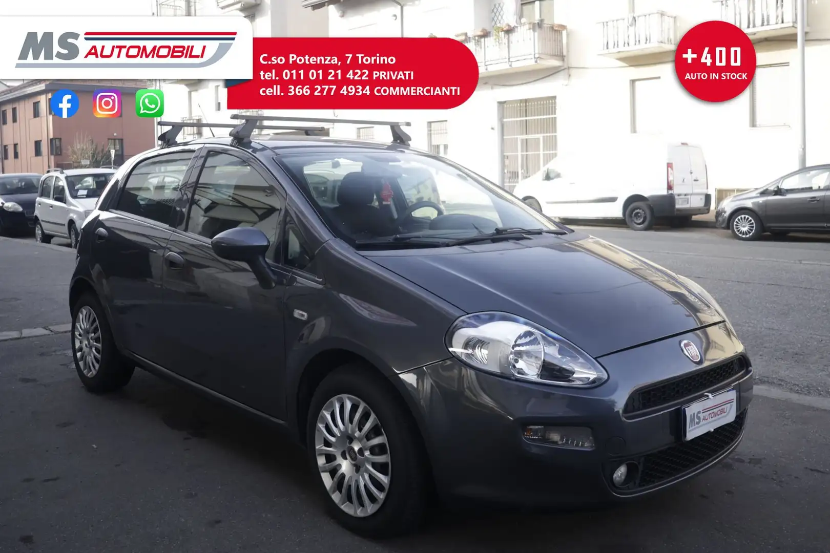 Fiat Punto FIAT Punto 1.3 MJT II S&S 95 CV 5 porte Street Un Grijs - 1