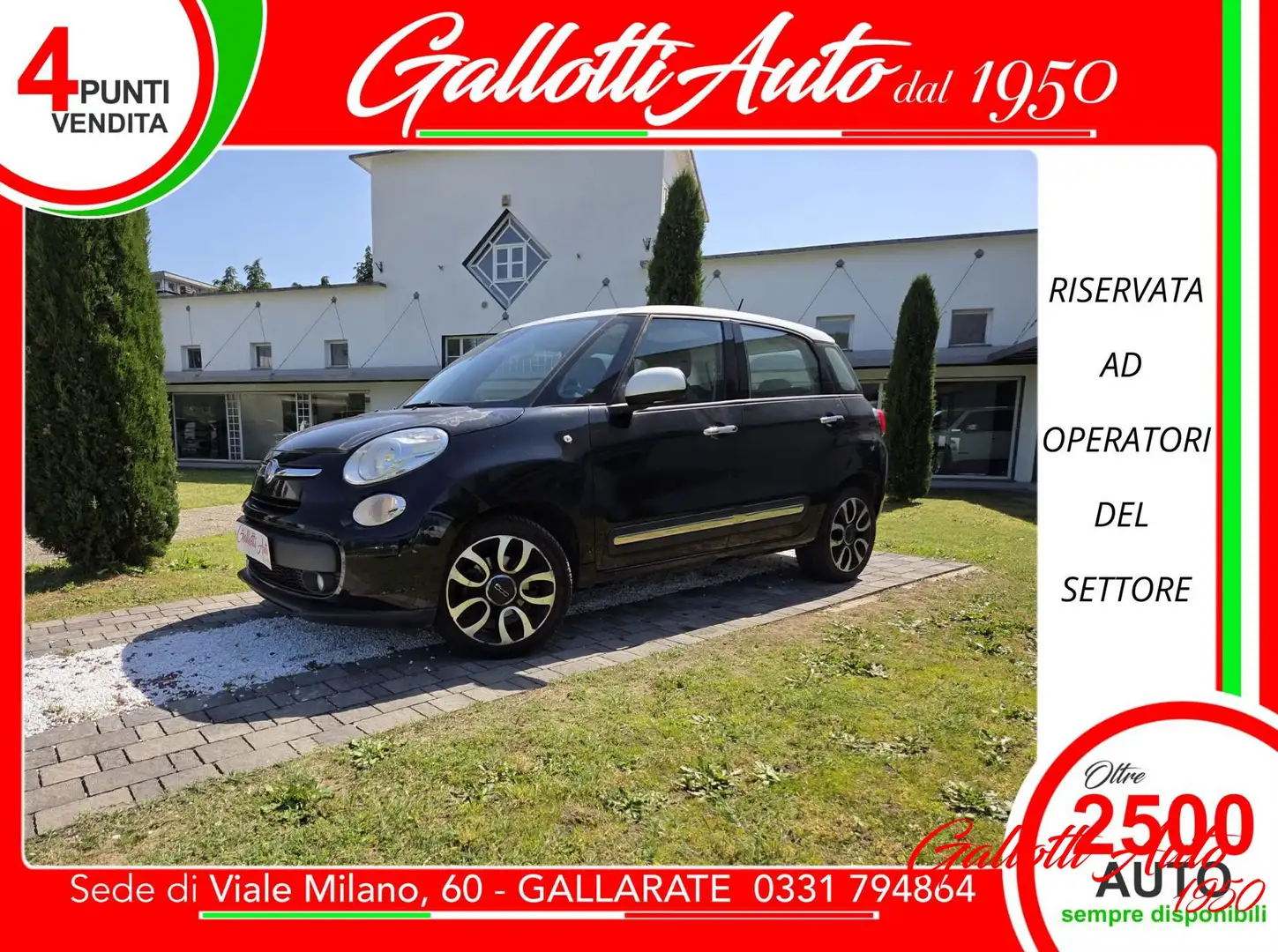 Fiat 500L 1.3 Multijet 85 CV Lounge Noir - 1