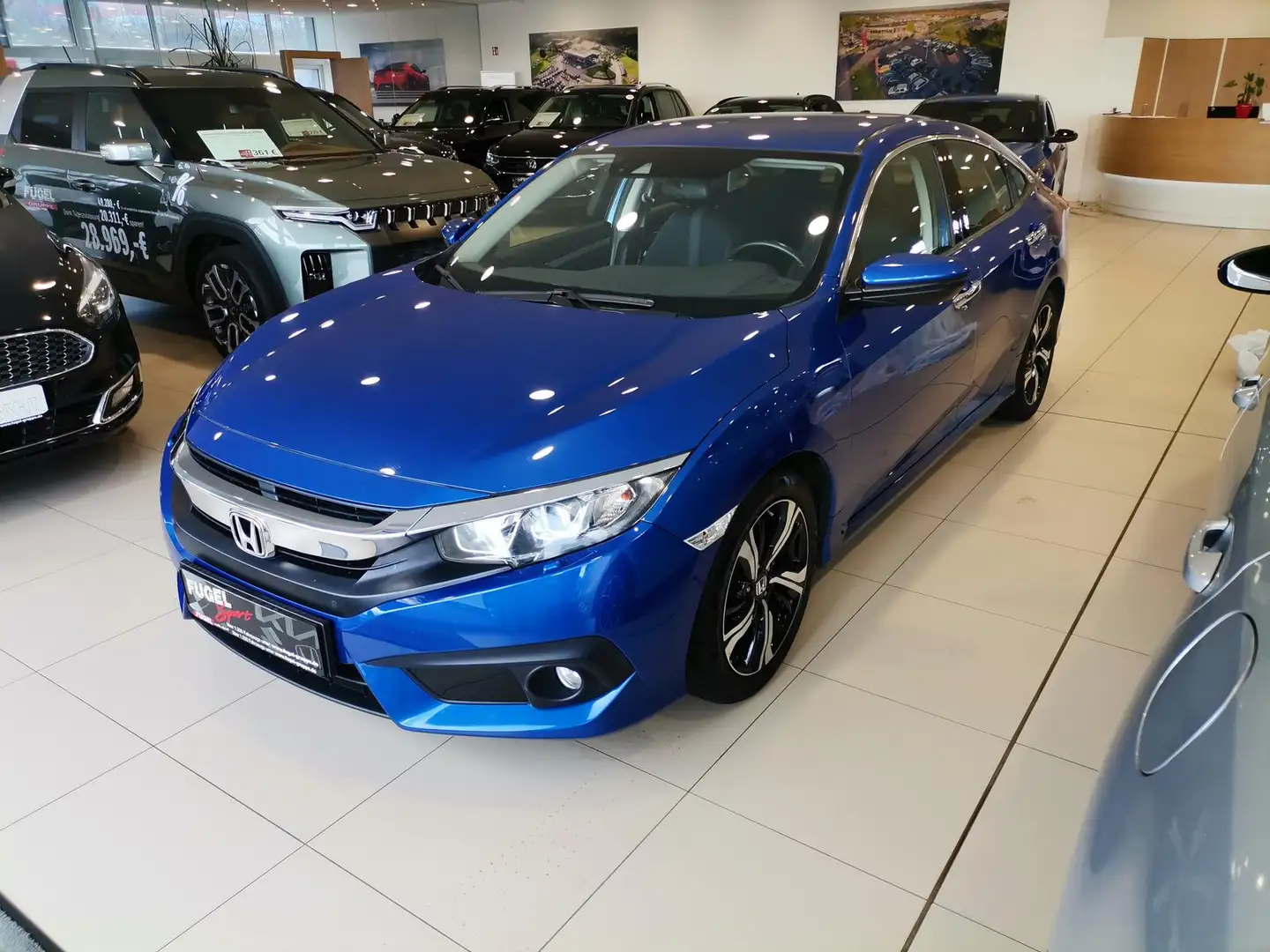 Honda Civic Limousine 1.5 VTEC Elegance CVT NAVI|SHZ|RFK Blau - 2