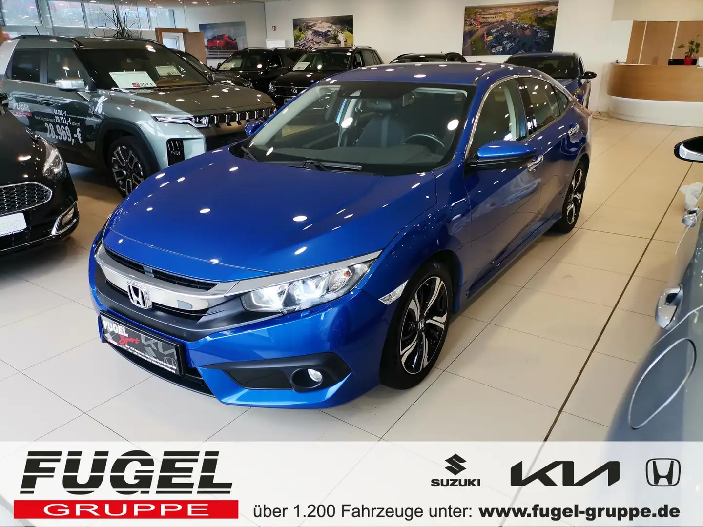 Honda Civic Limousine 1.5 VTEC Elegance CVT NAVI|SHZ|RFK Blau - 1