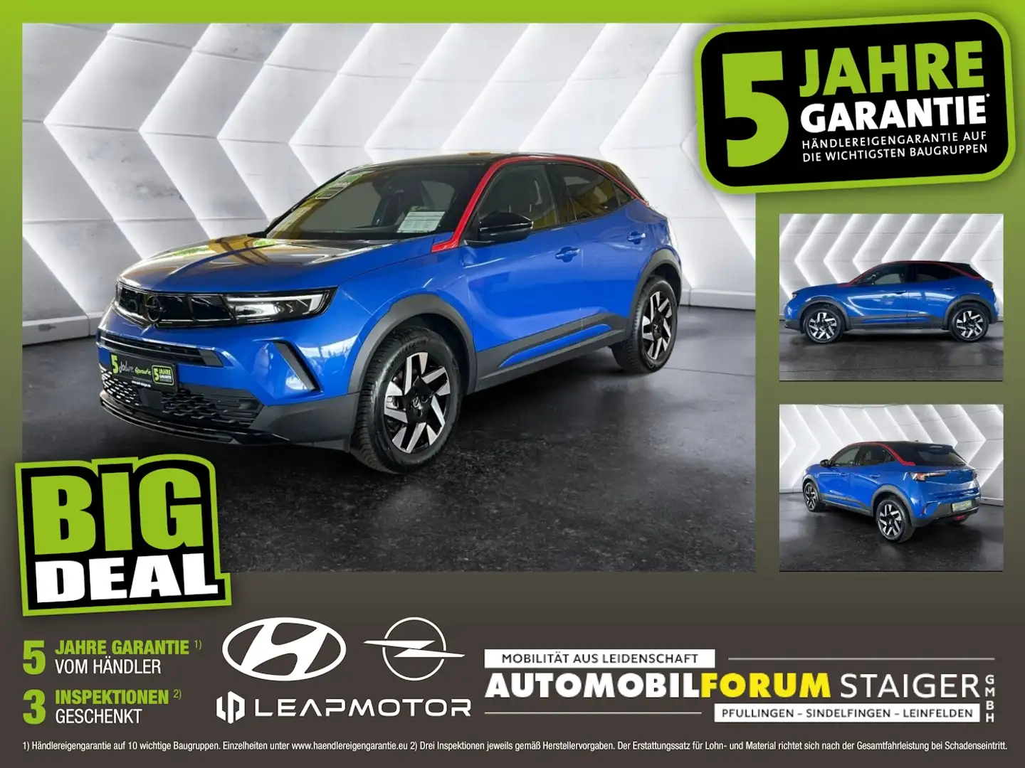 Opel Mokka-E Mokka e GS Line 5 Jahre Garantie BigDeal Blau - 1