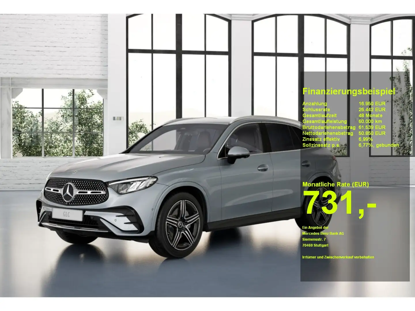 Mercedes-Benz GLC 200 4M #AMG #AHK #MEMORY #360° #INKL. WKR Argent - 1