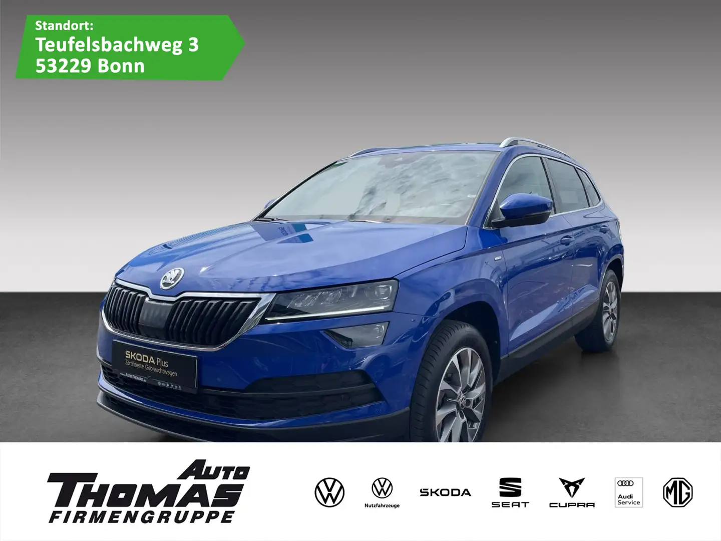 Skoda Karoq Clever 2.0 TDI DSG 4x4 LED NAVI AHK KAMERA Blau - 1