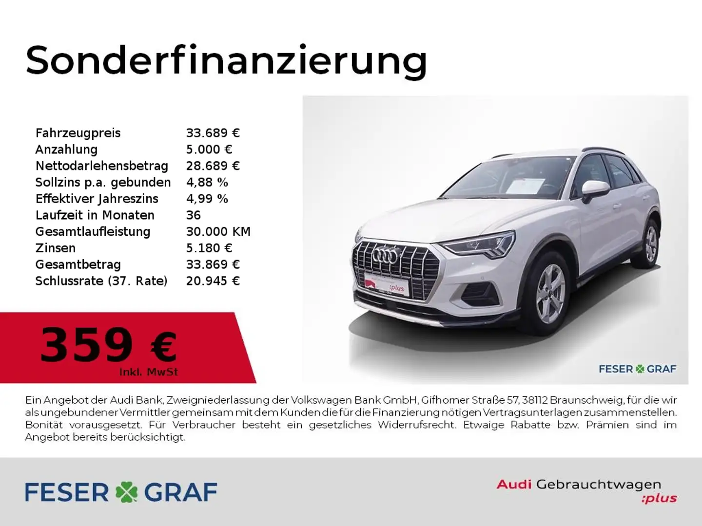 Audi Q3 35 TDI S tronic adv LED,Smartphone-Int,PDC Wit - 1