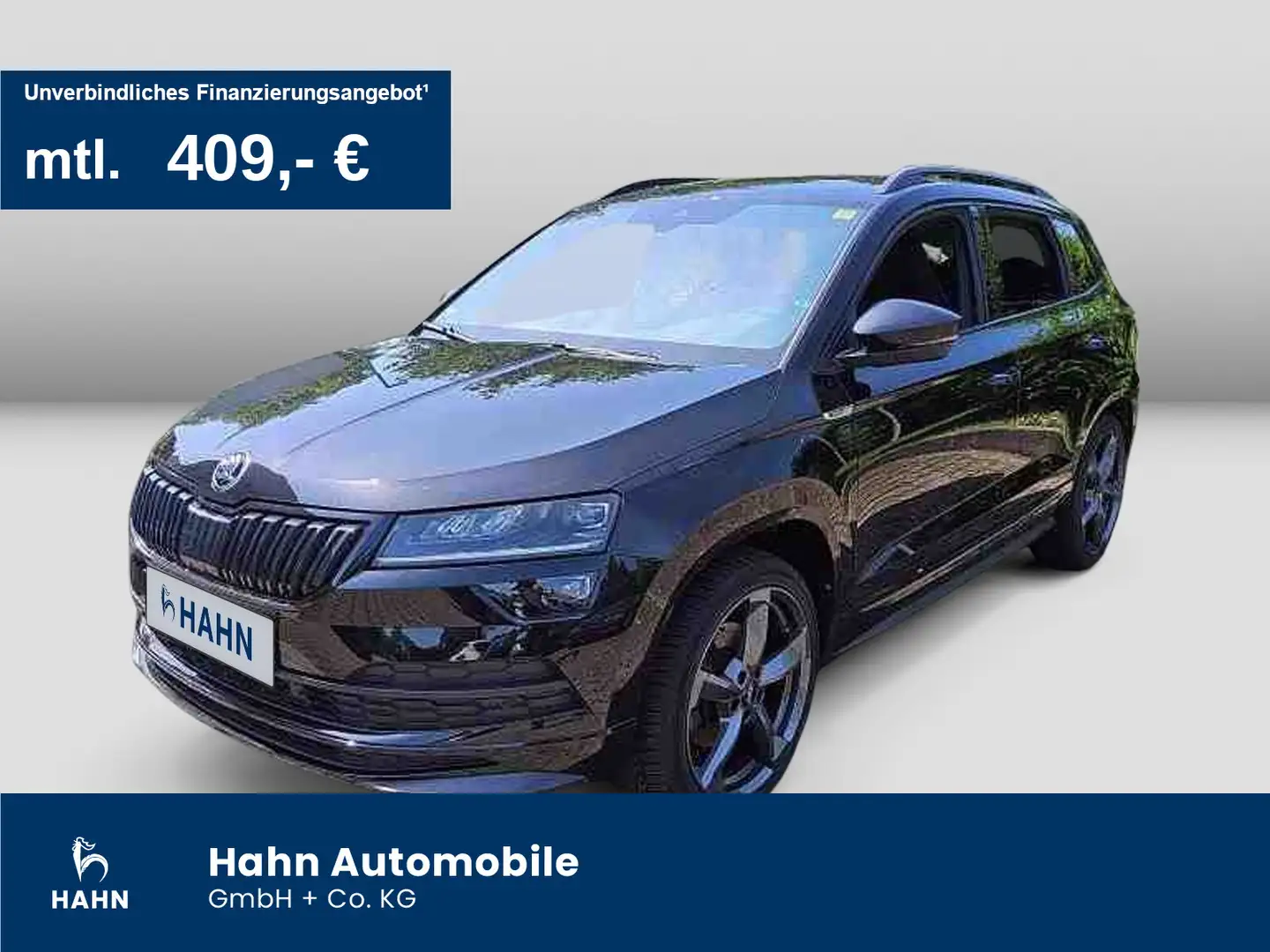 Skoda Karoq 2.0TSI DSG 4x4 Sportline AHK Standh APP-Co Zwart - 1