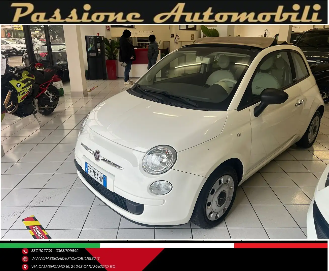 Fiat 500C 500C 1.2  CABRIO   NEOPATENTATI Bianco - 1