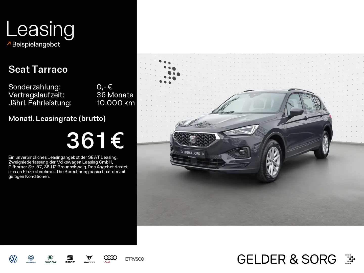 SEAT Tarraco Style 2.0 TDI 7Sitze*LED*ACC*AHK Grau - 1