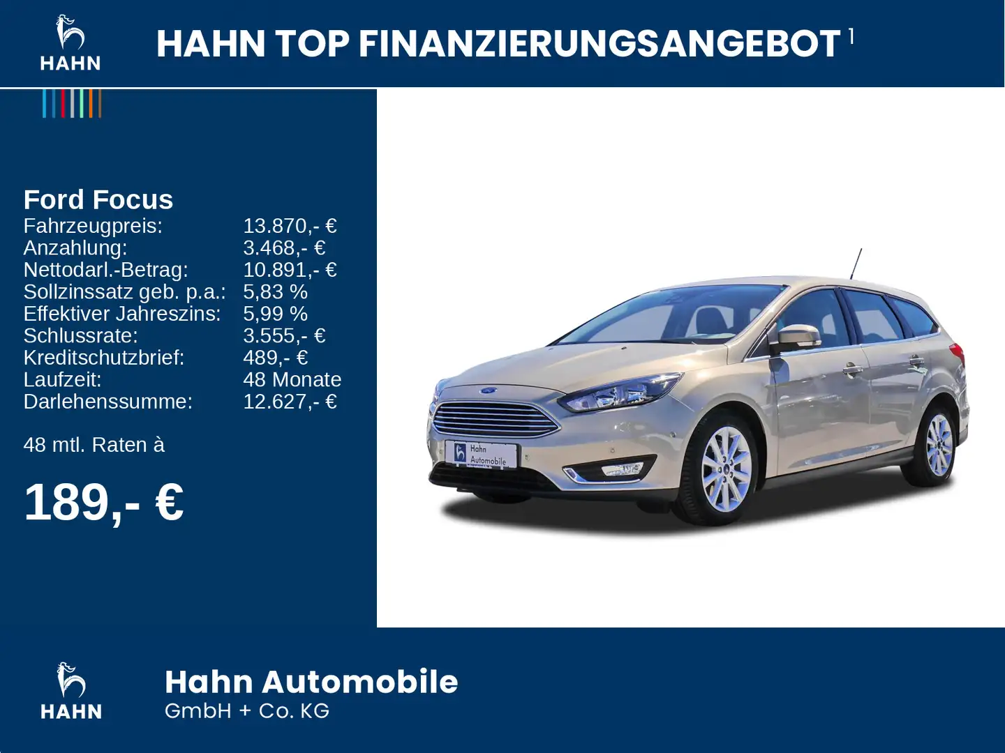 Ford Focus Turnier 1.5 EcoBoost Aut. Titanium Standh Grau - 2