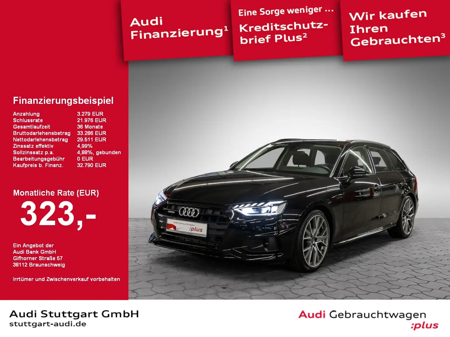 Audi A4 Avant 40 TFSI quattro advanced LED  navi AHK Nero - 1