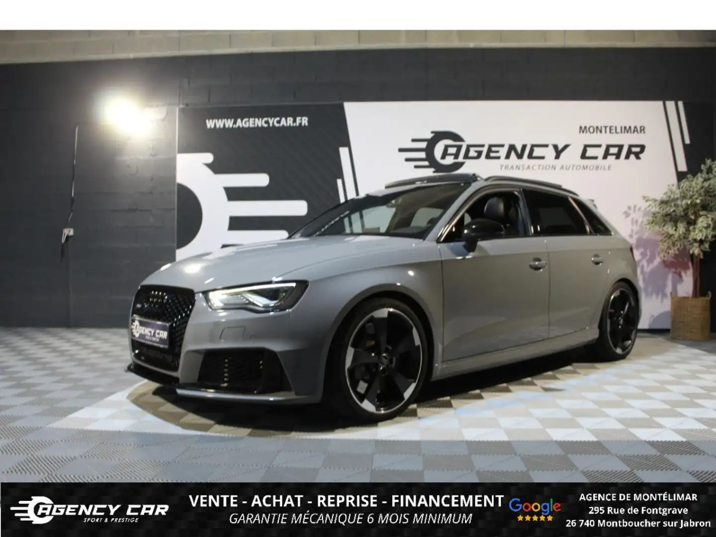 Audi RS3 SPORTBACK 8V Quattro 2.5 TFSI 367ch -Toit Ouvrant - Suivie complet Gris - 1