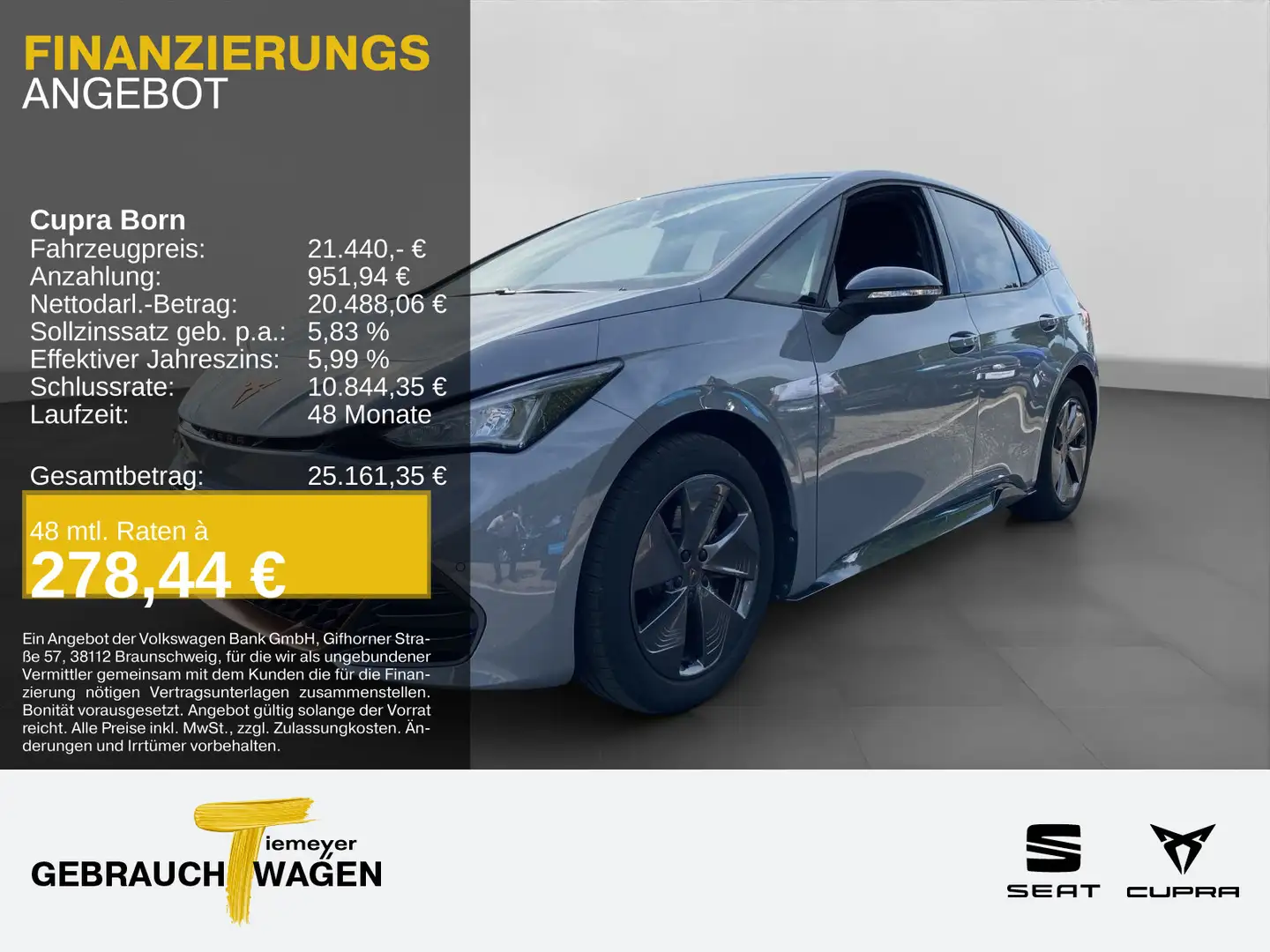 CUPRA Born 150kW WÄRMEP KAMERA ACC KEYLESS Grau - 1