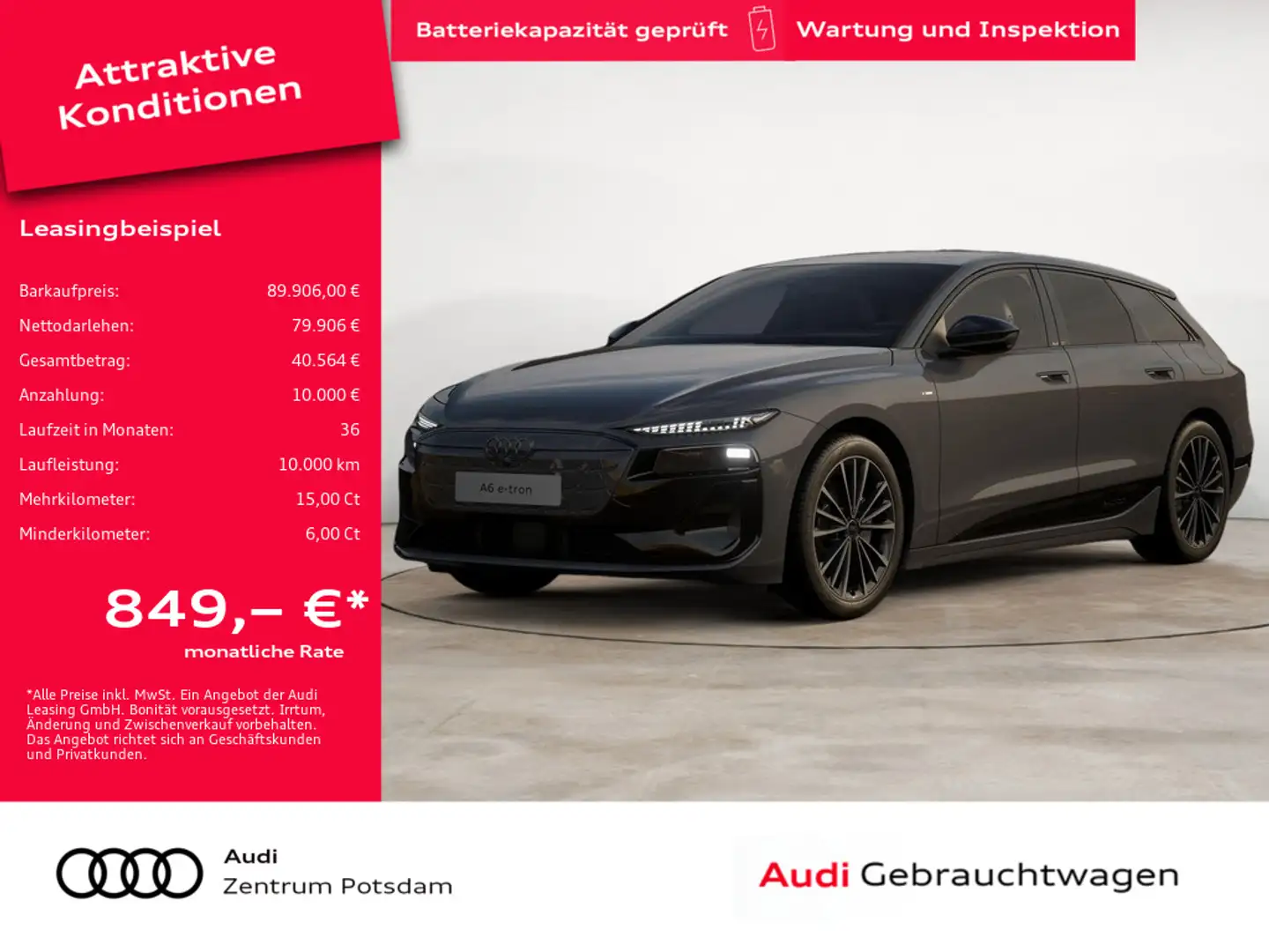 Audi A6 Avant e-tron performance HUD B&O STANDHZ Grigio - 1