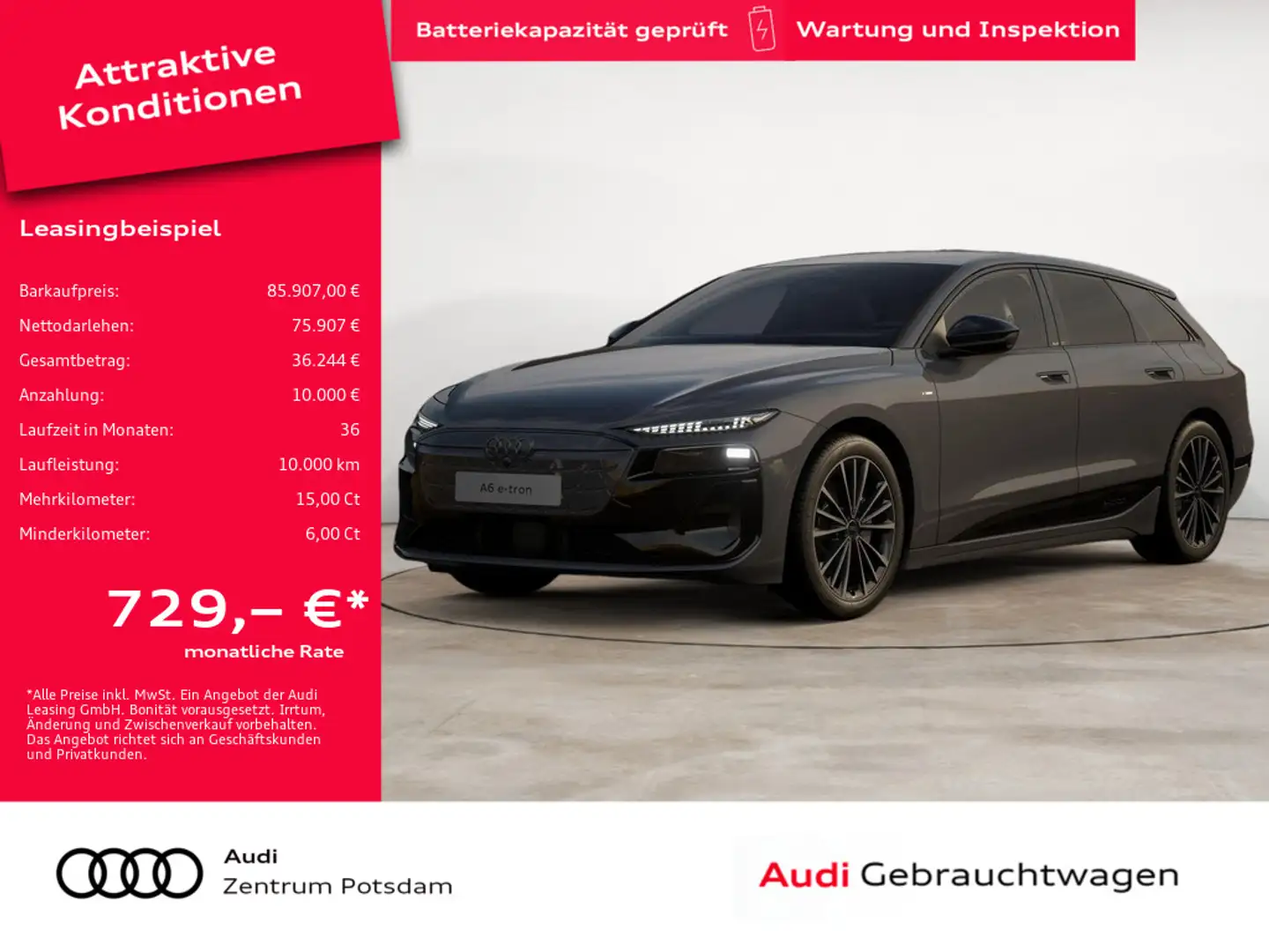 Audi A6 Avant e-tron performance HUD B&O STANDHZ Šedá - 1