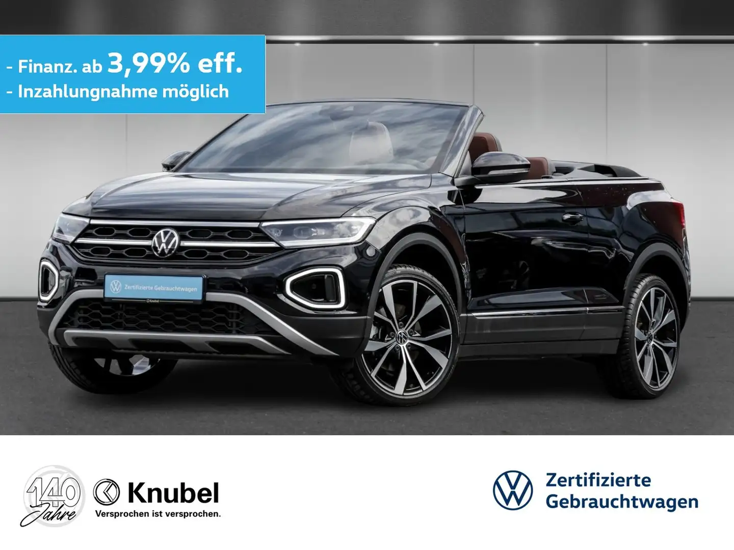 Volkswagen T-Roc Cabriolet Style 1.5 TSI DSG AHK IQ.Light Navi L... Schwarz - 1