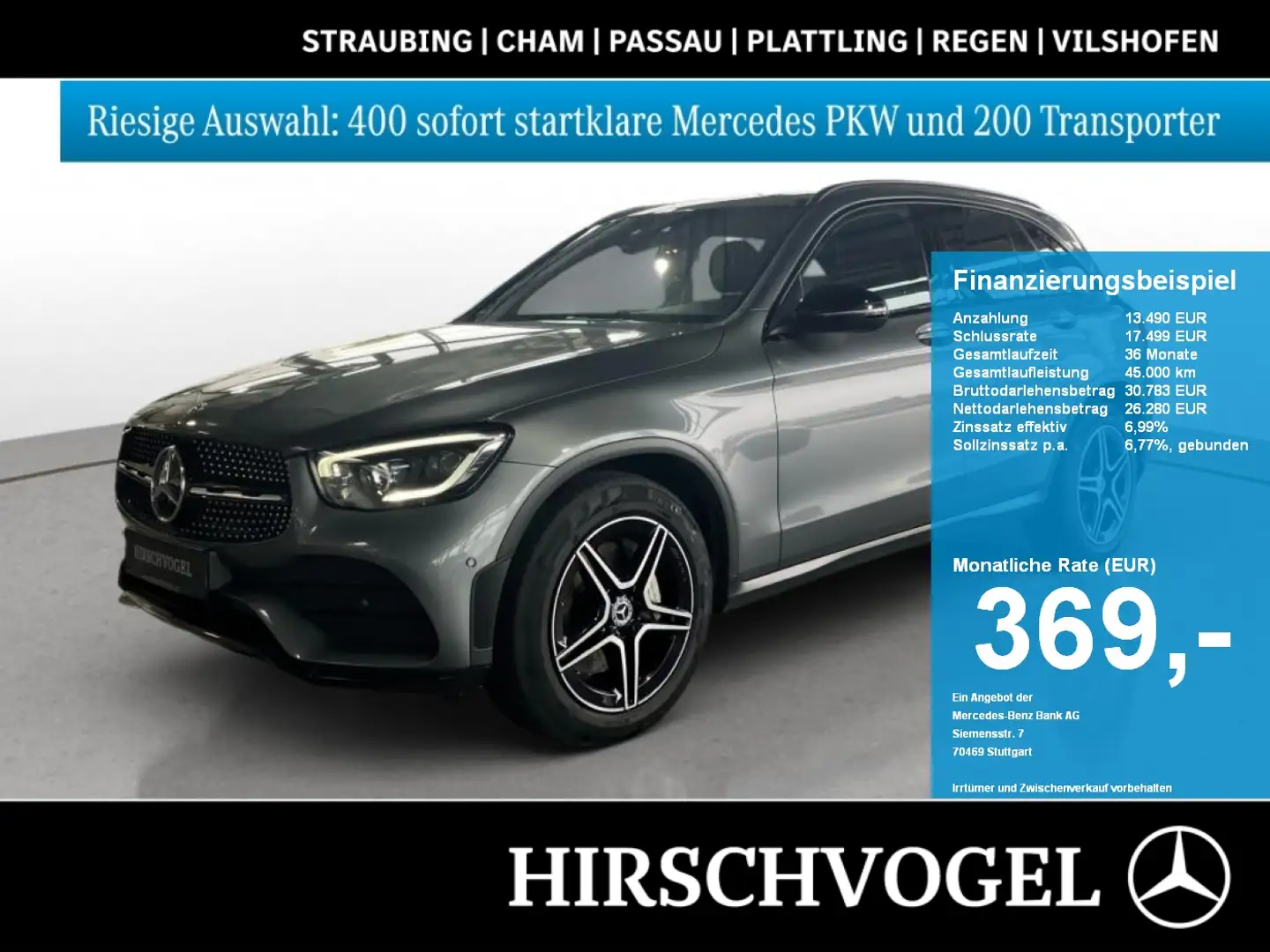 Mercedes-Benz GLC 300 d 4M AMG-Line+Night+Pano+AHK+MULTIBEAM Gris - 1
