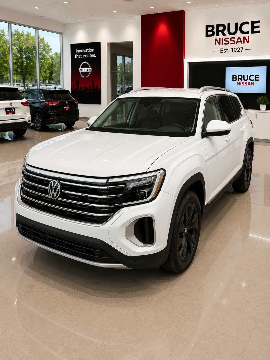 2024 Volkswagen Atlas Highline Brown Leather, 7 Passenger, 4motion!