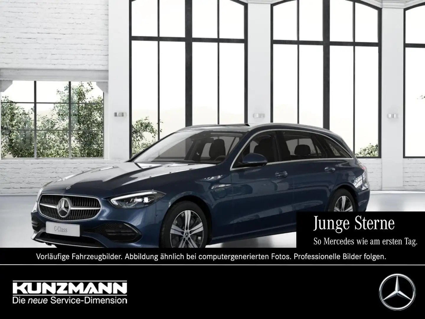 Mercedes-Benz C 300 de 4M T Avantgarde Panorama Memory 360° Bleu - 1