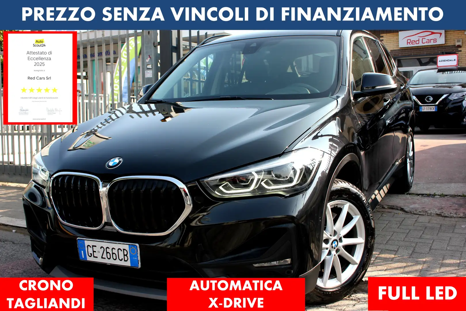 BMW X1 20D X-DRIVE 190CV AUT CRONO TAGLIANDI *PREZZO VERO Nero - 1