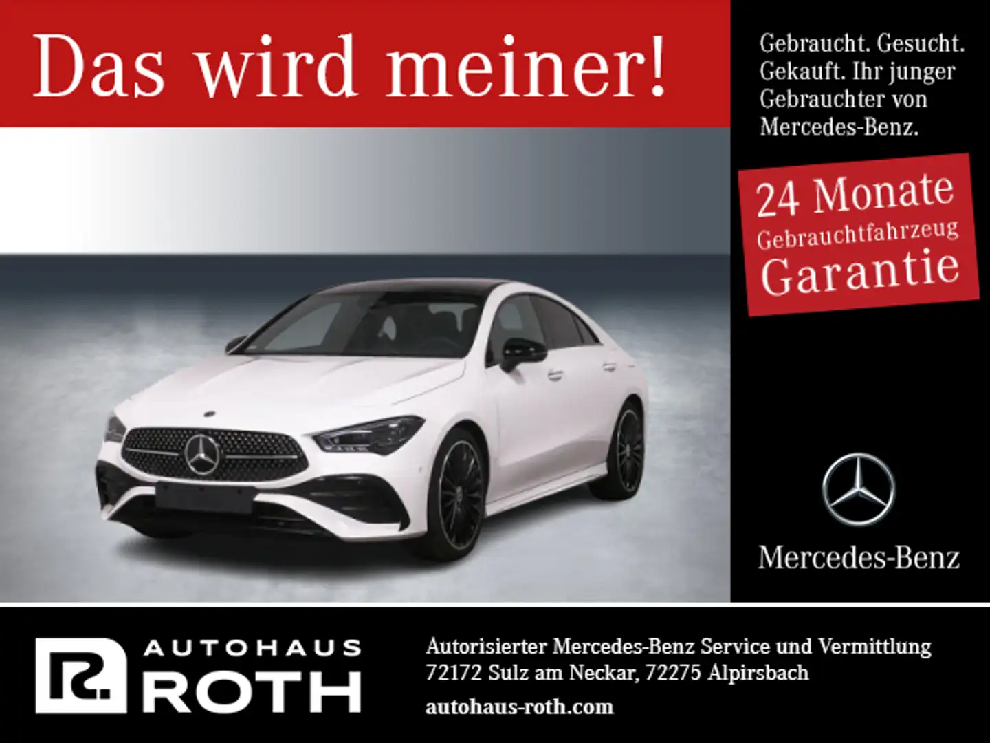 Mercedes-Benz CLA 200 CLA 200 AMG Sound M-Beam P-Dach Distr Night 19" Blanc - 1