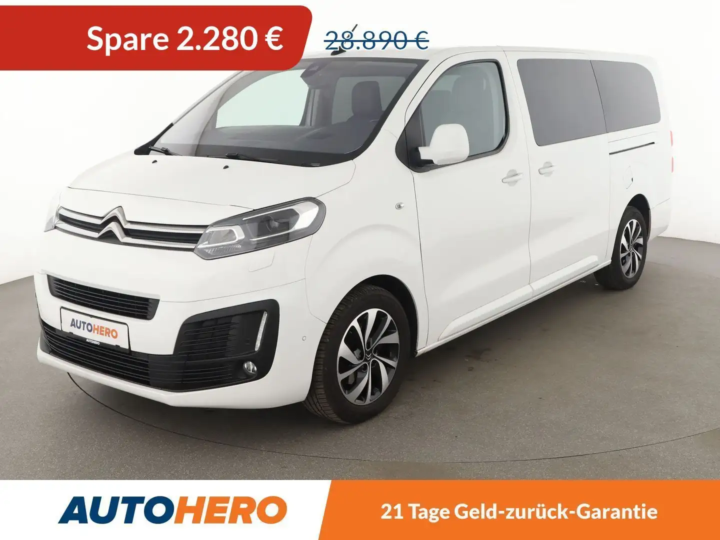 Citroen Jumpy 2.0 Blue-HDi Shine XL Aut*NAVI*XENON*TEMPO*CAM*AHK Weiß - 1