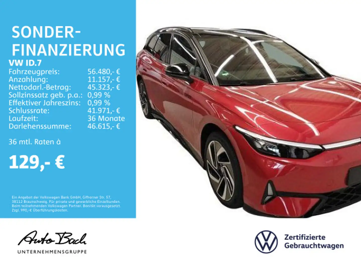 Volkswagen ID.7 Tourer GTX 4M Automatik Navi LED HuD Panora Rot - 1