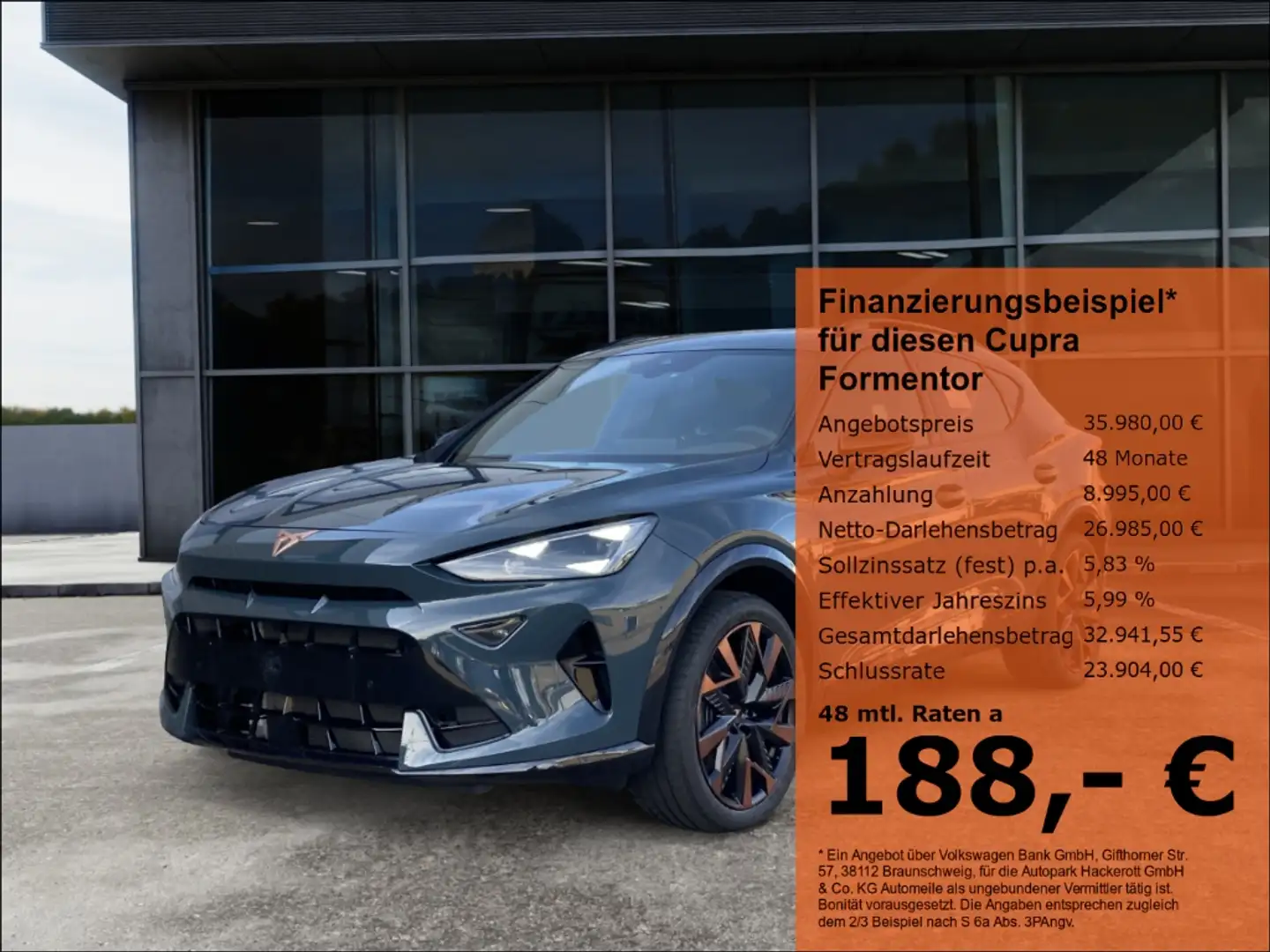 CUPRA Formentor 1.5 eTSI 110 kW LED Keyless AD Kurvenlicht e-Sitze Blau - 1