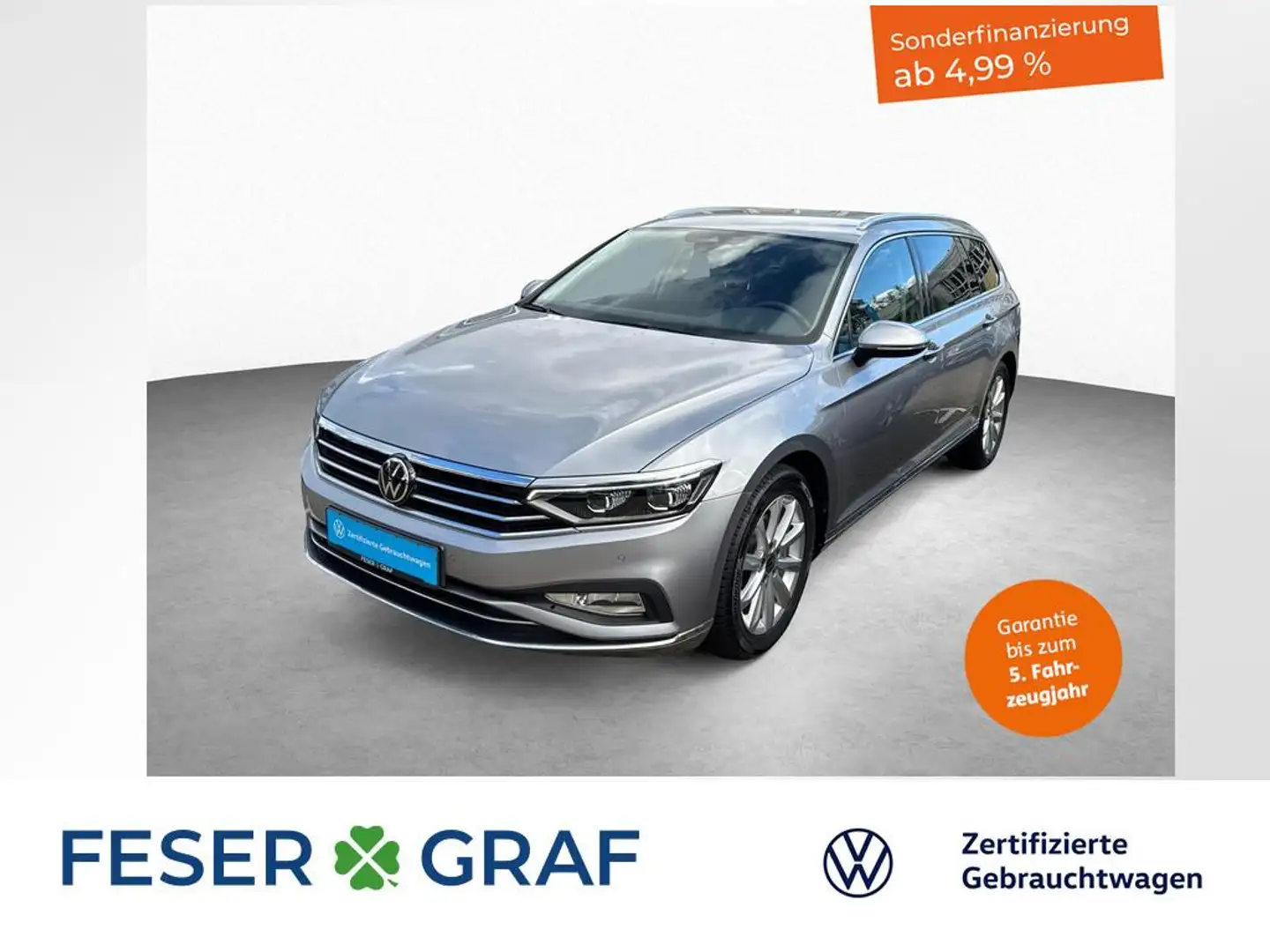 Volkswagen Passat Variant Elegance 2.0 TDI 7-DSG NAVI ACC AHK KAMERA 5J.GARA Zilver - 1