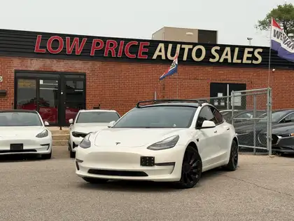 White 2021 Tesla Model 3 Sedan All-Wheel Drive Automatic