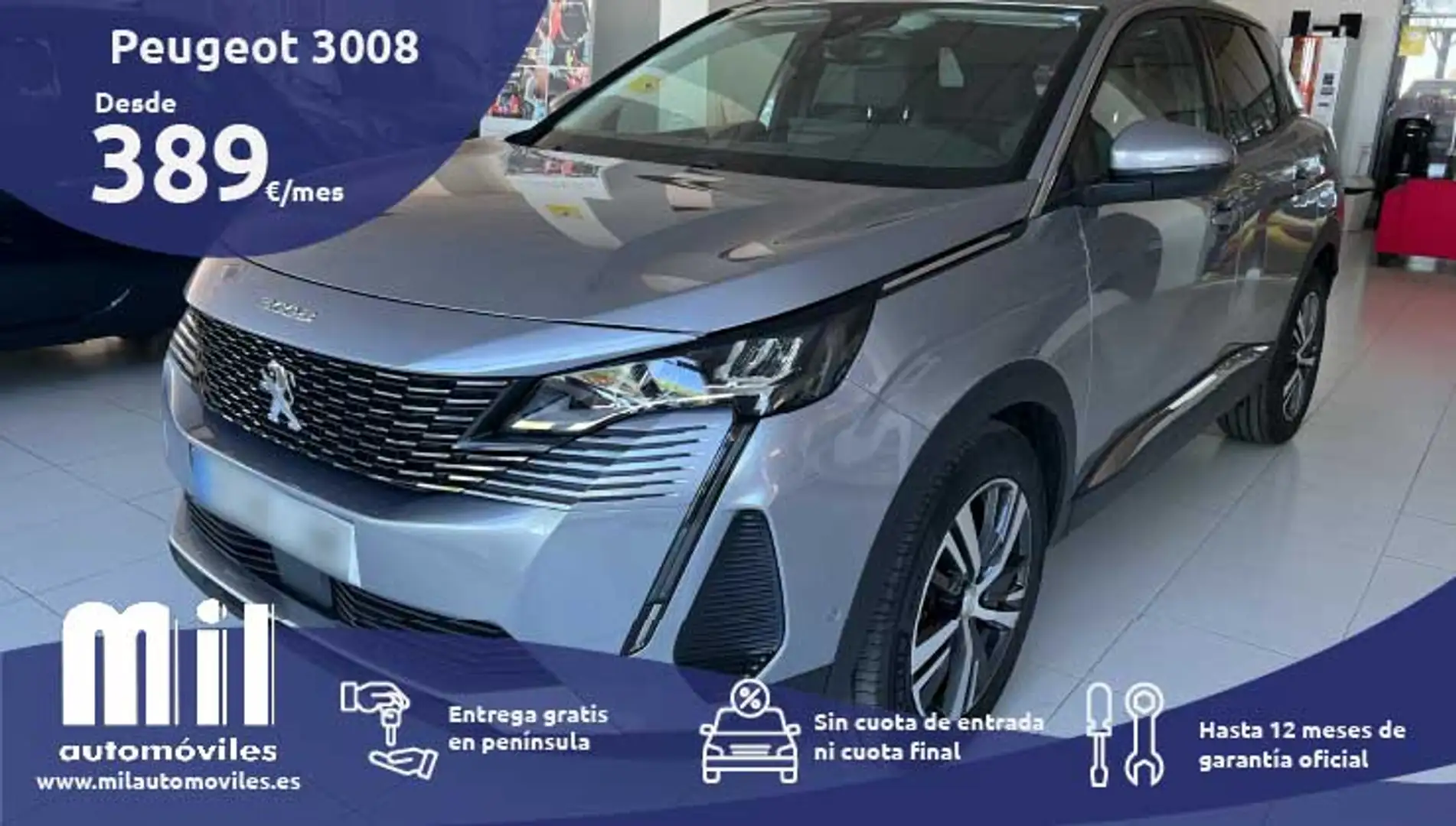 Peugeot 3008 1.2 S&S PureTech Allure 130 Gris - 1