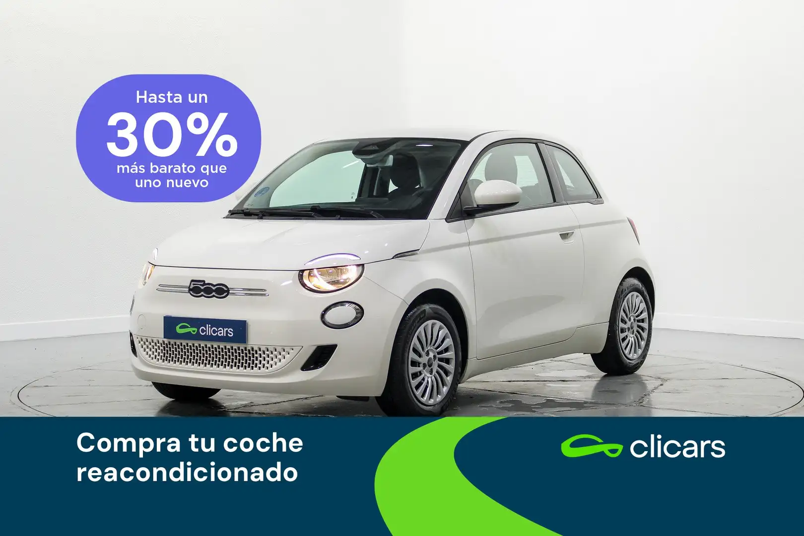 Fiat 500e 70Kw Action Blanco - 1