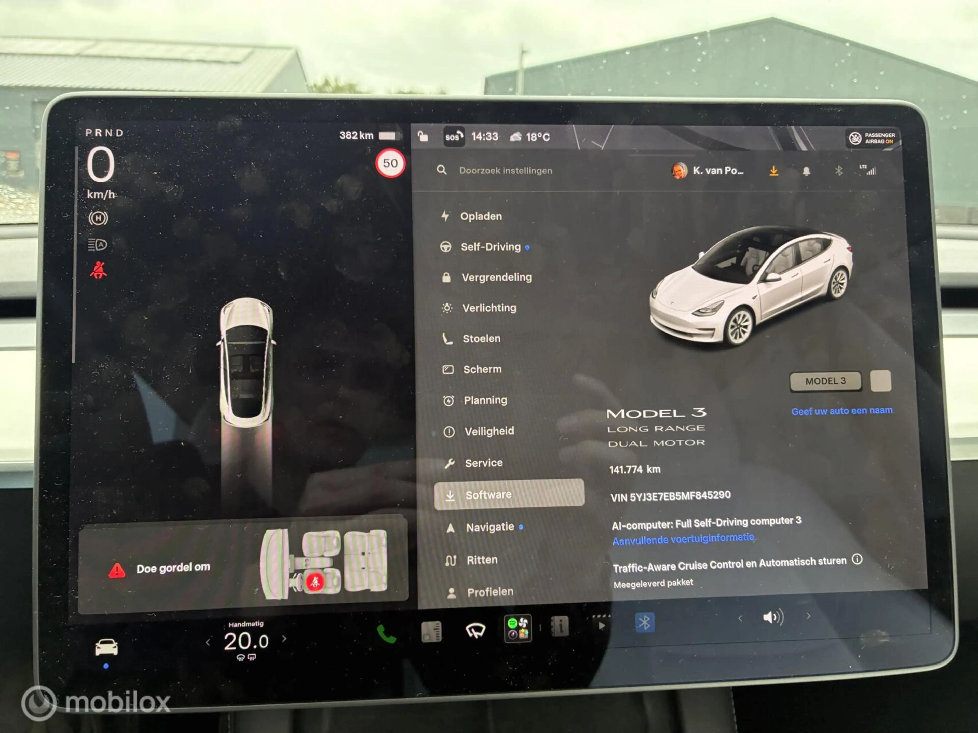 Tesla Model 3 Long Range AWD 75kWh | 351PK | SOH 90% MOBA | Wit — photo 14