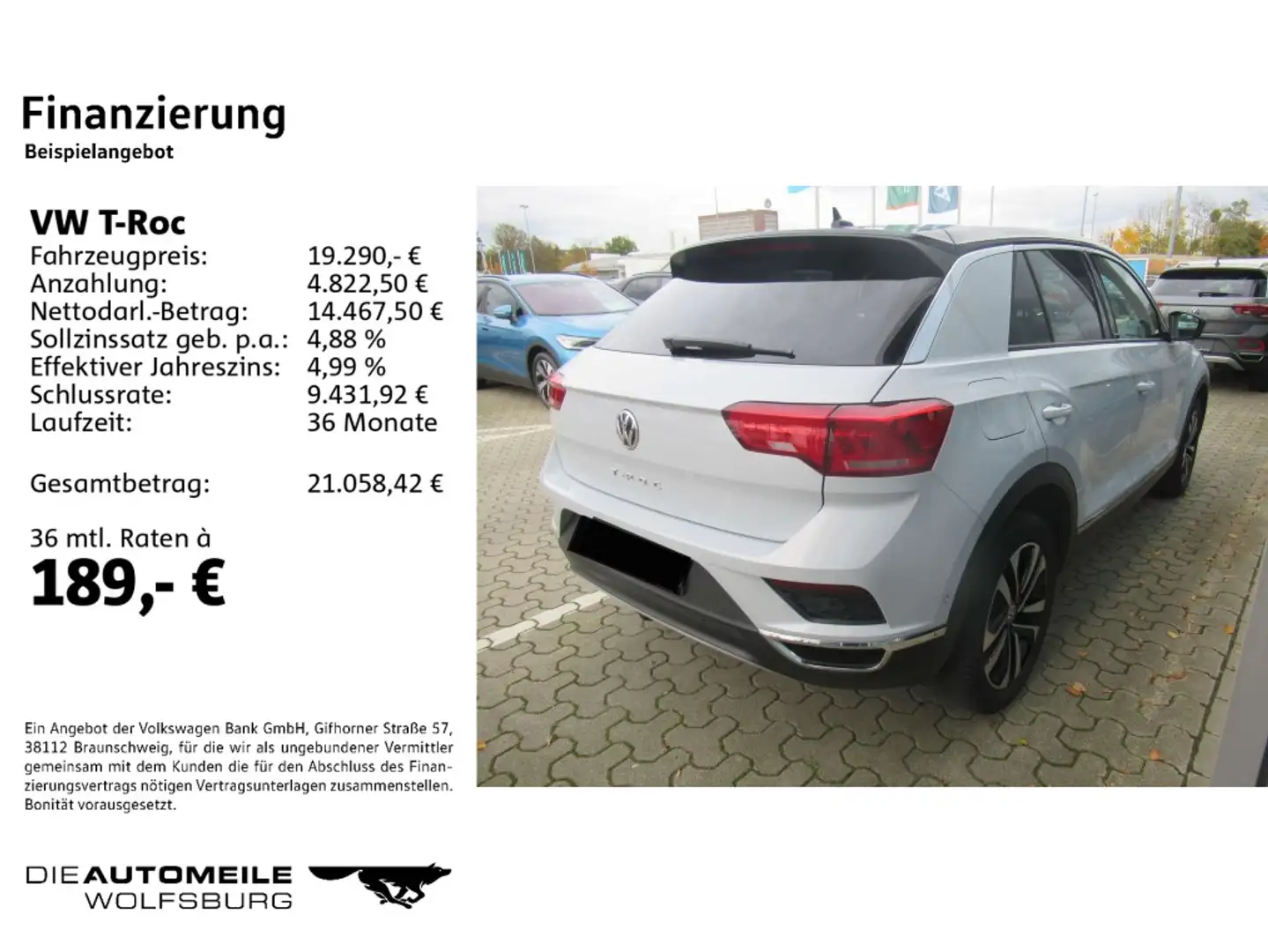 Volkswagen T-Roc 1.5 TSI Style AHK/ACC/Einparkhi Weiß - 2
