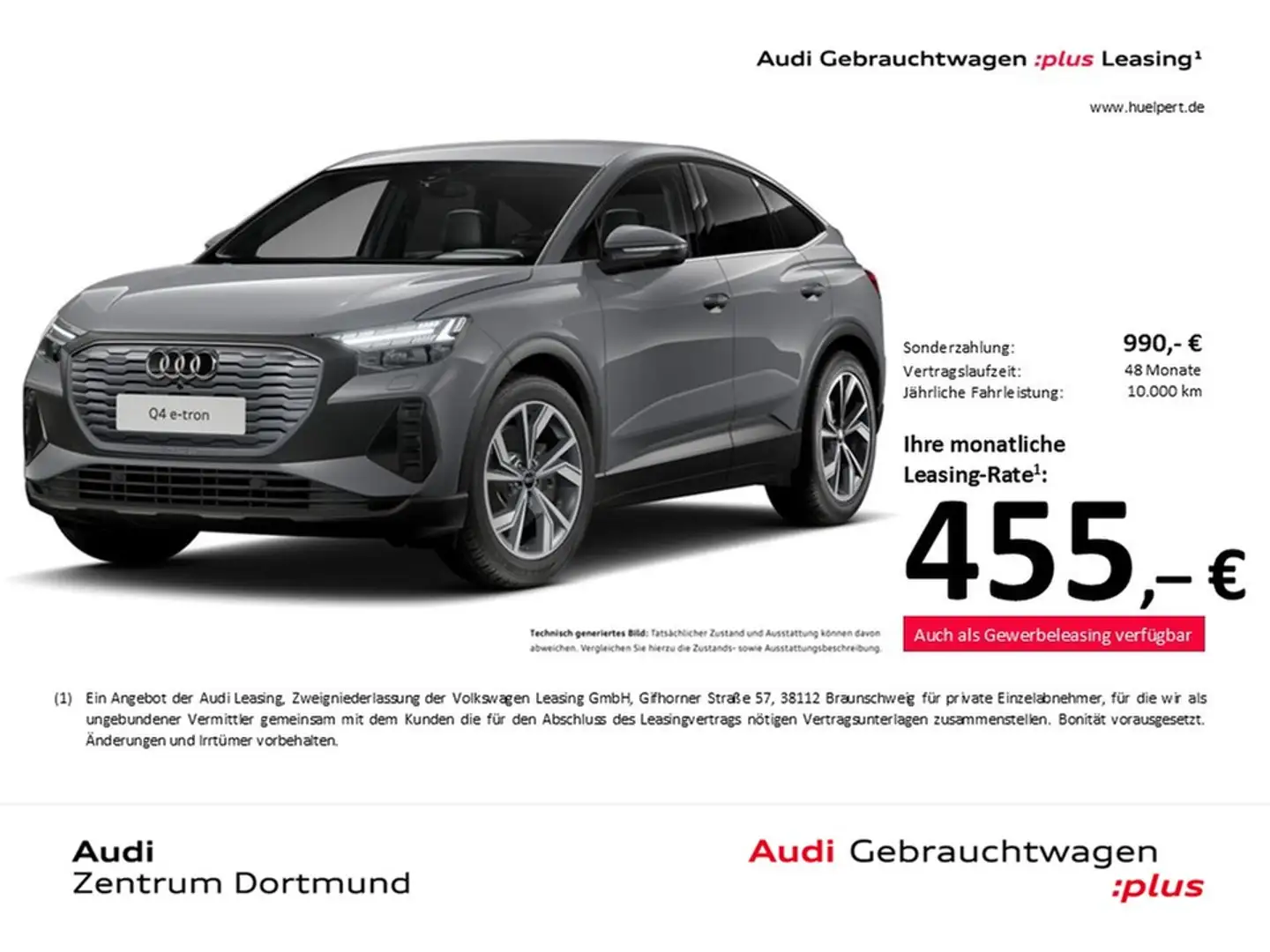 Audi Q4 e-tron Sportback 45 AHK CAM ACC LM20 E-KLAPPE Grau - 1