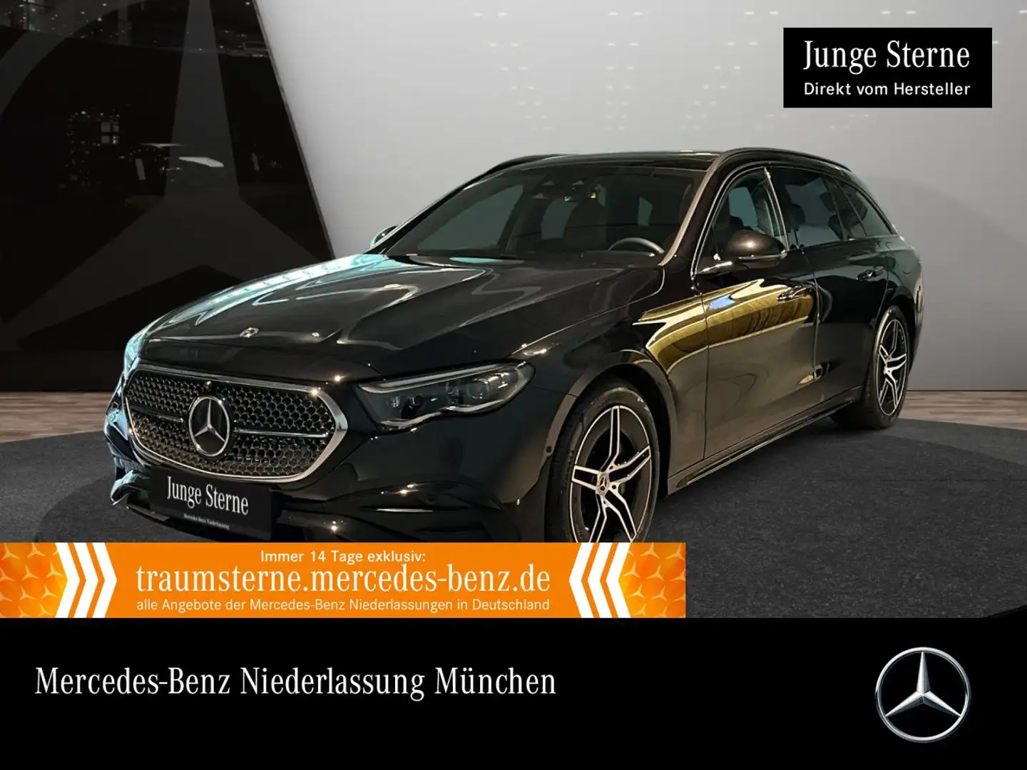 Mercedes-Benz E 300 de T AMG Fahrass 360° Pano Burmester Distr. Schwarz - 1