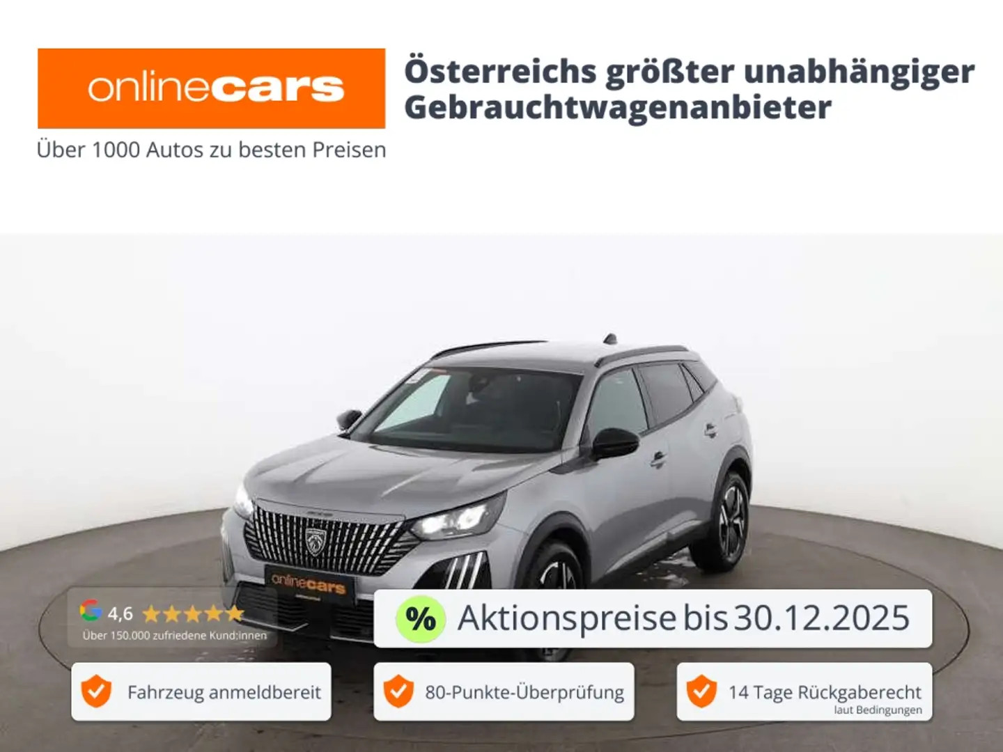 Peugeot 2008 1.2 Allure E-DCS 6 Aut LED RADAR NAVI R-CAM Grau - 1