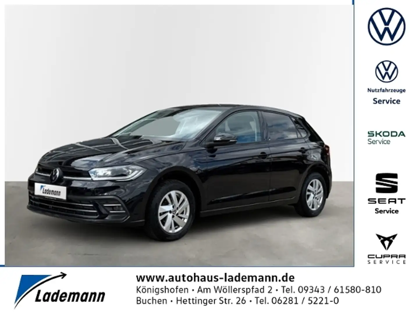 Volkswagen Polo 1.0 TSI DSG STYLE LED+NAVI+ACC+CLIMAT.+SIHZ Noir - 1