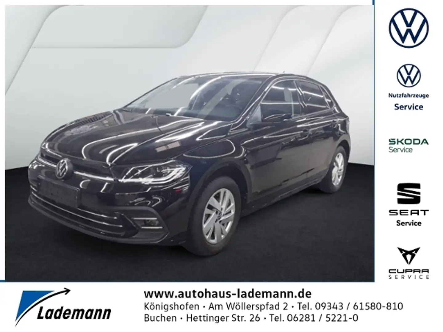 Volkswagen Polo 1.0 TSI DSG STYLE LED+NAVI+ACC+CLIMAT.+SIHZ Schwarz - 1