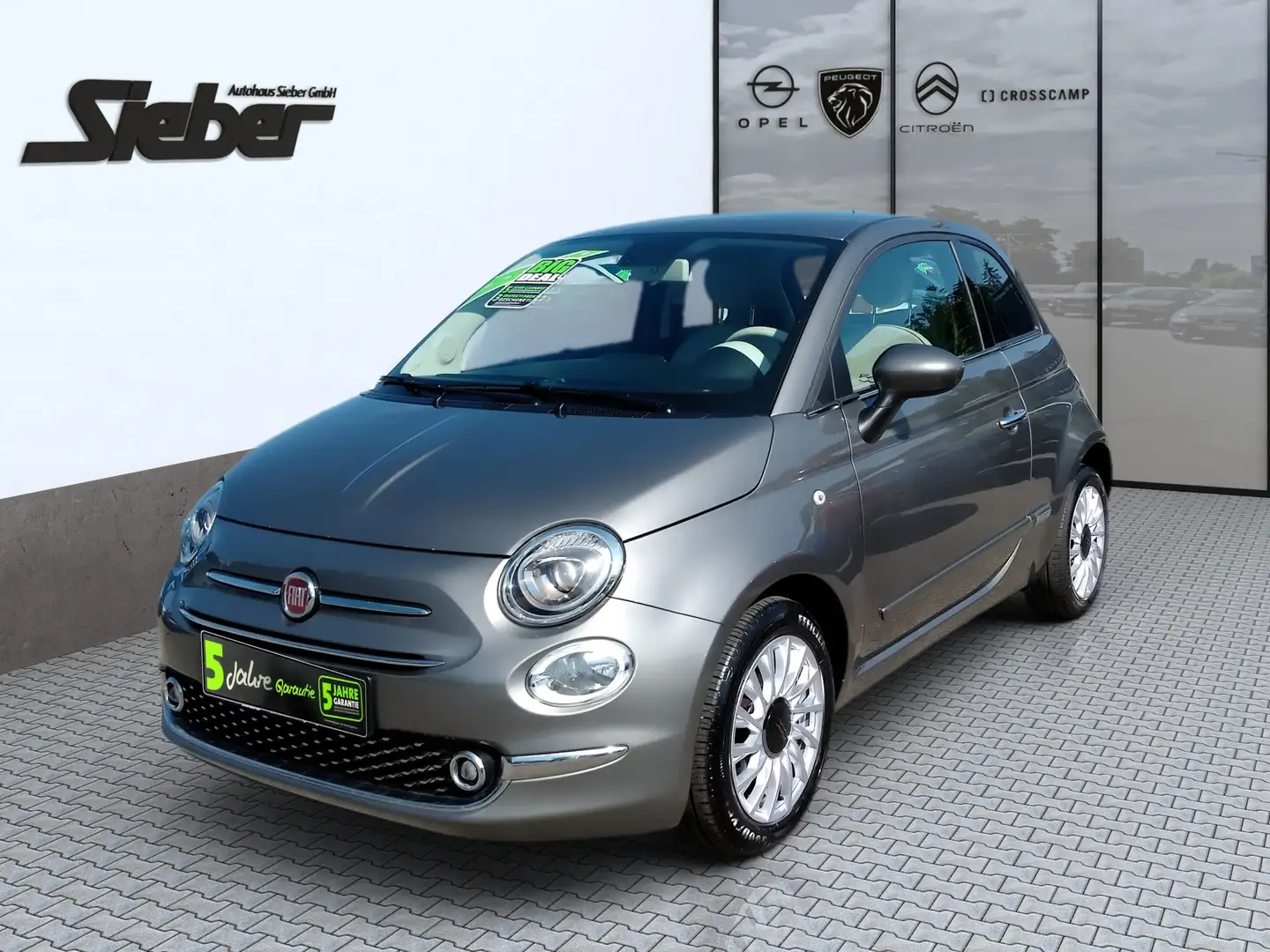 Fiat 500 1.2 8V S&S Lounge Tempomat Regensensor Grau - 2